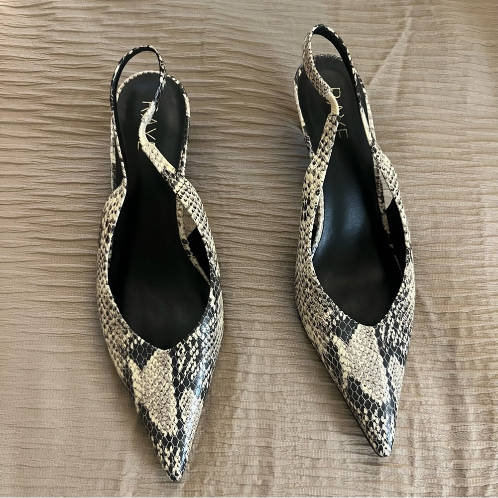 RAYE Snakeskin Pattern Slingback Heels